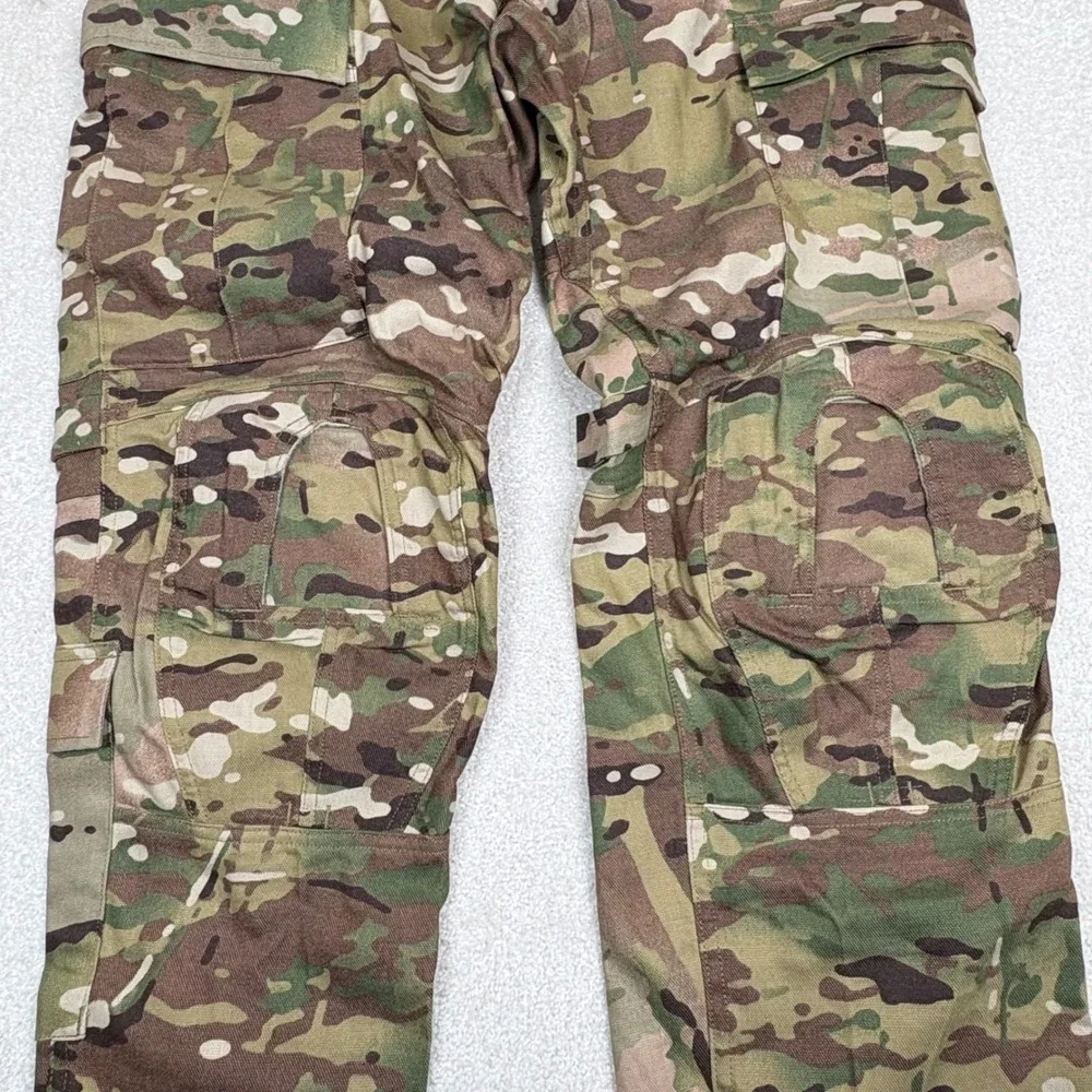 Army Combat Pants Mens Lg Long Flame Resistant Camo Cargo Knee Pad Slot Military